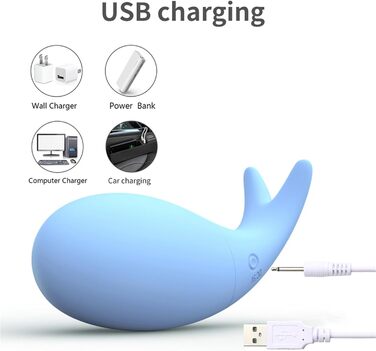 Вібратор з дистанційним керуванням через додаток, 10 режимів вібрації для жінок, портативний G-Spot, для пар (блакитний)