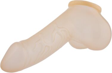 Секс-іграшка Penis Sleeve Danny: прозорий рукав для пеніса, 11,5 см, з текстурою, мішком для яєчок та виразною головкою. Зроблено в Німеччині