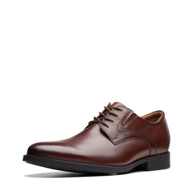 Чоловіча шкіряна кепка Clarks Whiddon, колір махагон (розмір 40 EU)