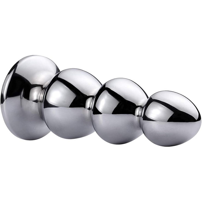 Анальний плагін з нержавіючої сталі з кристалами для простати - стимуляція, мастурбація (3 кульки)