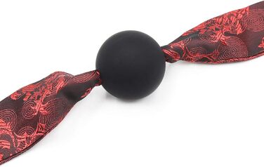 Сексуальна стрічка для губ Ball Plug, чорний, кругла, для дорослих