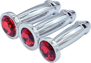 Анальний масажер Linman з алмазною основою, 3 шт. - набір для стимуляції G-точки, BDSM, для жінок та чоловіків