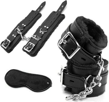 Набір для бондеражу з 18 предметів: фета, наручники, маска для очей. Ідеально для початківців та досвідчених. Еротичні іграшки для пар