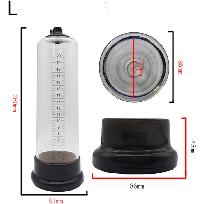 Пумпа для збільшення статевого члена Yasexx2 з мішечками для повітря – підтримка ерекції та покращення ефективності. Тренажер для ручного розтягування статевого члена при еректильній дисфункції