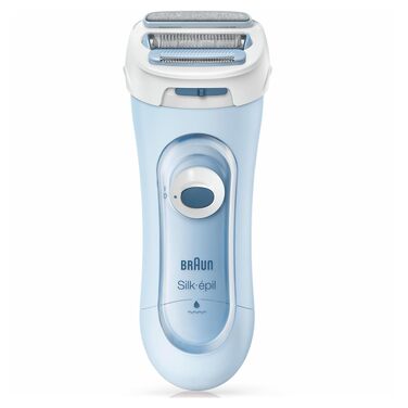 Електрична бритва для жінок Braun Silk-épil LS5160 3-в-1 (голениця, тример, пілінг-система), водонепроникна, синя
