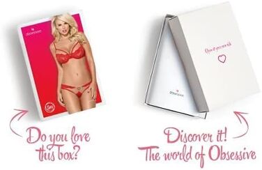 Сексуальна спідня білизна Obsessive Alabastra, S-M, червона