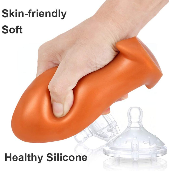 Анальний плаг ChicLSQ XXL (золото) - великий силіконовий аналізатор для масажу простати та стимуляції