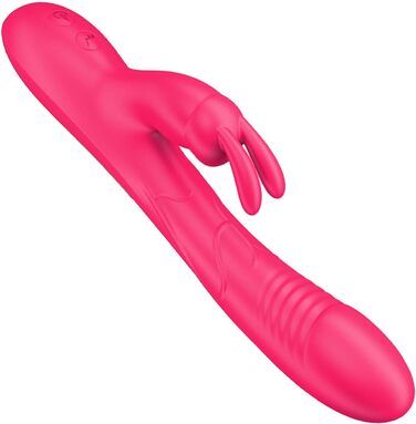 Вібратор G-Punkt Silikon з 10 режимами вібрації для жінок, кролик, сексуальні іграшки для пар, рожевий колір