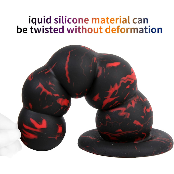 Анальний плаг з силікону ZTHBYSB 5 перлин, S/M/L, великий анальний м'яч, секс-іграшка для жінок та чоловіків, тренажер анусу, масажер простати, дилататор, чорний, L