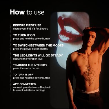 LELO F1S V3 Lustkonsole - Масажер для чоловіків з Bluetooth, 8 режимів, AI-контроль, блакитний