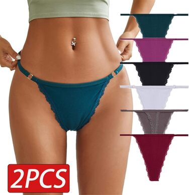 FRINZA Сексуальний комплект бікіні з 2 штук: стрінги з бавовни, низька посадка, для жінок, розмір M, колір Set 18