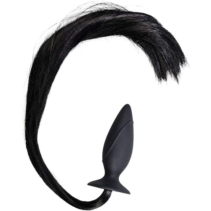 You2Toys Horny Pony Plug: анальний плагін з ніжками та хвостом, з силікону, чорний