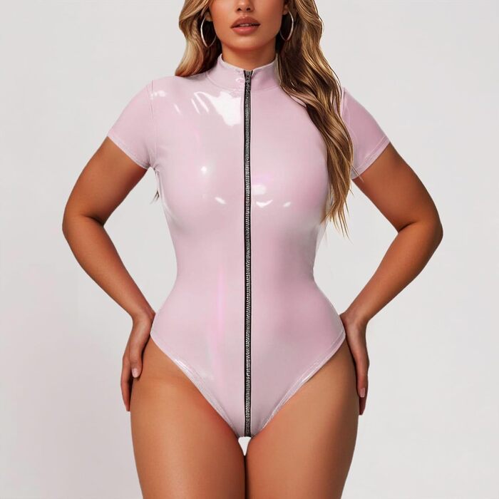 Блискучі шкарпетки-шкарпетки з відкритим кроком, глянцеві, для зайчика, з рельєфною застібкою, білі (світло-ліловий, XL)