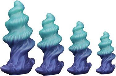 Анальний плагін Jixaxe з різьбою, великий дildo, м'який силікон, стимулятор G-точки, масаж простати, тренажер, SM-іграшка для початківців (L)