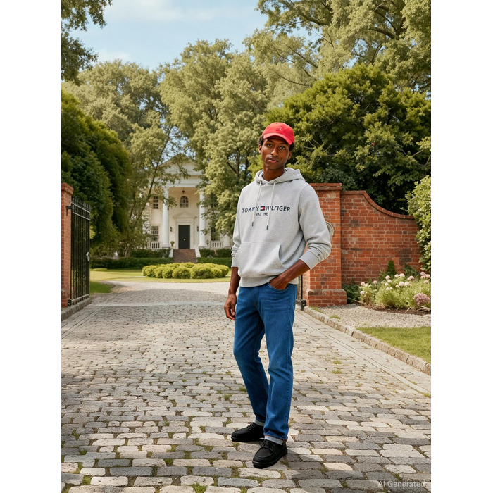 Чоловічі штани Tommy Hilfiger Mw0mw11599 Bau Sky Captain, сірі (Cloud Htr), розмір 3XL