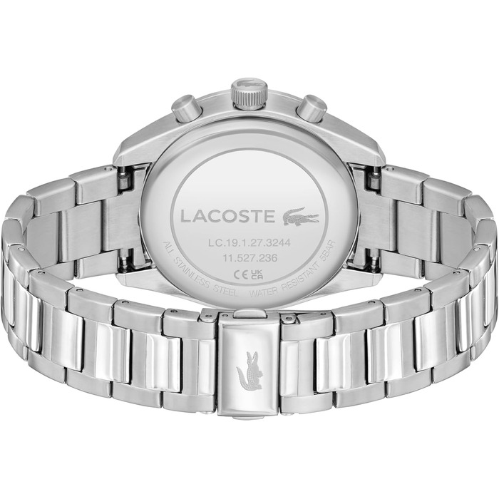 Чоловічий годинник Lacoste Chronograph з колекції Boston, кварцовий, зі сталевим браслетом Mesh (темно-синій, Metal)