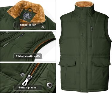 Чоловічий флісовий жилет MAGCOMSEN для активного відпочинку, терможилет Outdoor (XXL, армійський зелений)