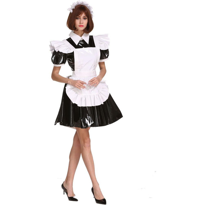 Костюм для чоловіків GOceBaby Sissi Zofen XXL: чорний, з замком, з ПВХ, для чоловіків великих розмірів