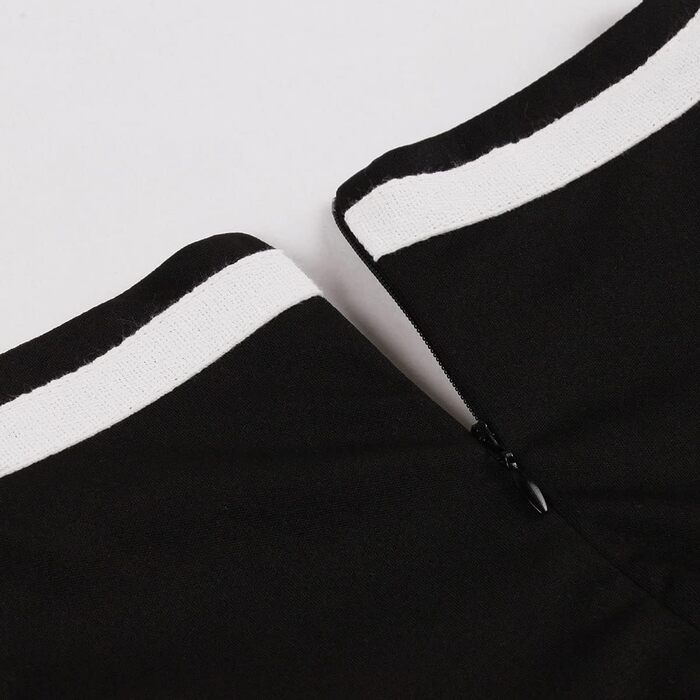 Сукня Rockabilly в стилі 50-х: вінтажна, коротка, з V-подібним вирізом, у горошок, для свят та вечірок (XL, чорно-біла)