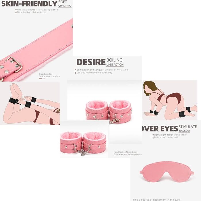 Набір BDSM 25 предметів: кайдани, реалістичний анал-плаг, кліпси для сосків, батіг, маска для очей