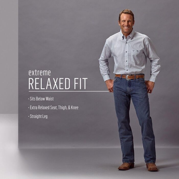 Чоловічі джинси Wrangler 20x Extreme Relaxed Fit, колір Wells, розмір 30W/32L