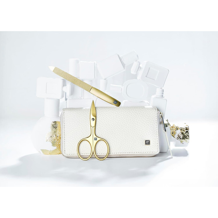 Манікюрний набір ZWILLING Premium Gold Edition (5 предметів) у шкіряному чохлі, дорожній набір для догляду за нігтями