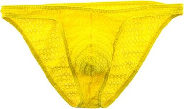 Чоловічі труси-стрінги Faringoto з сітки, дихаючі, сексуальні, бікіні, жовті (M)