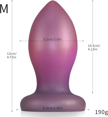 Анальний плагін GeRRiT Silikon з 6 розмірами, форма яєця, з присоском. Dilatator для стимуляції простати, анальні кульки. Для чоловіків, жінок, пар.