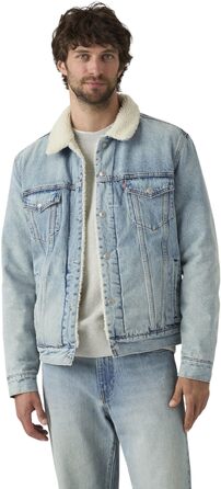 Чоловіча джинсова куртка Levi's Trucker з підкладкою Sherpa, колір Kentucky Blue