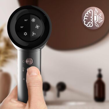 Фен для волосся Cecotec DryNova 2in1 з BLDC-мотором, 1400 Вт, сенсором температури та нано-іонізацією, чорний