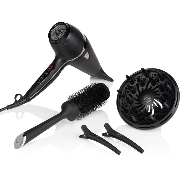 Професійний іонний фен ghd air для швидкого сушіння волосся, чорний (Set Black)