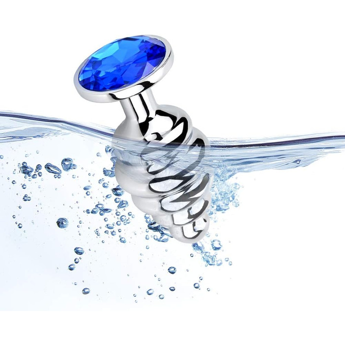 Анальний плагін SXOVO (набір 3 шт): малий, середній, великий - металевий, з камінцем, для пар