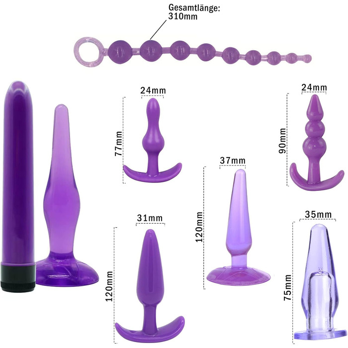 Набір для БДСМ: наручники, аналплаг, чік, пета, набір 18 предметів для пар