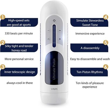 Електричний статевий аксесуар для чоловіків з телескопічною функцією, автоматичний стимулятор пеніса, 3D-мастурбація