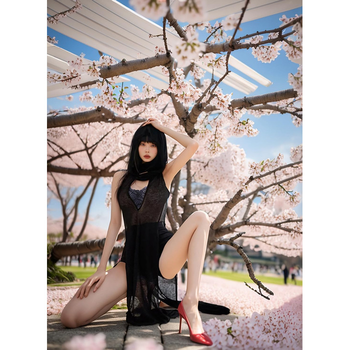 Жіноче прозоре готичне плаття Aucute з капюшоном та без рукавів, чорне, для Хелловіну, фестивалів EDM/Rave