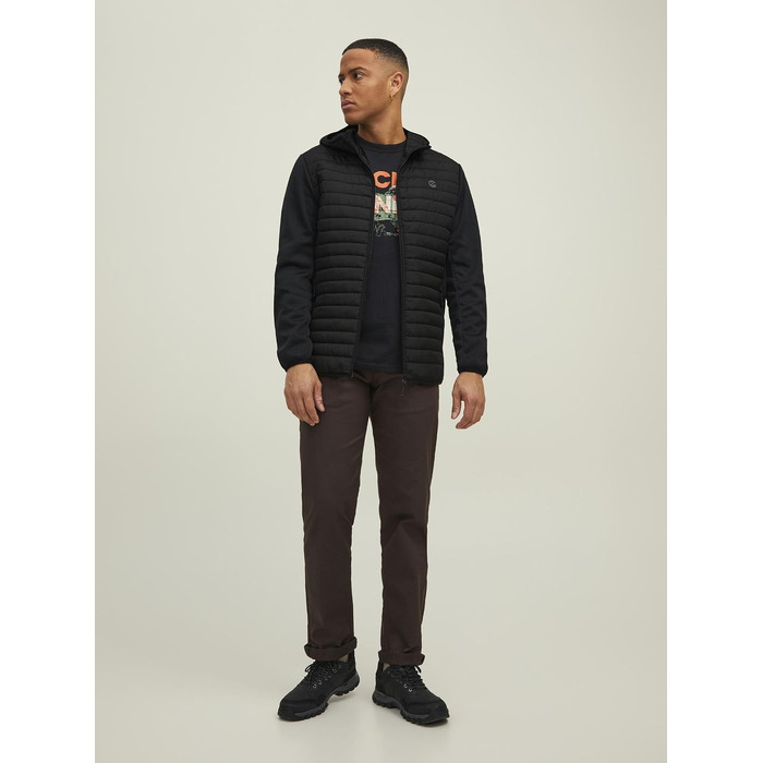 Чоловіча гібридна куртка JACK & JONES Hybridjacke L, чорна