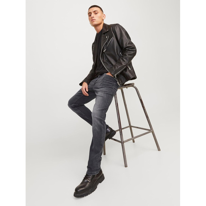 Чоловічі джинси Jack & Jones Glenn Original Slim Fit, чорні (36W / 36L)