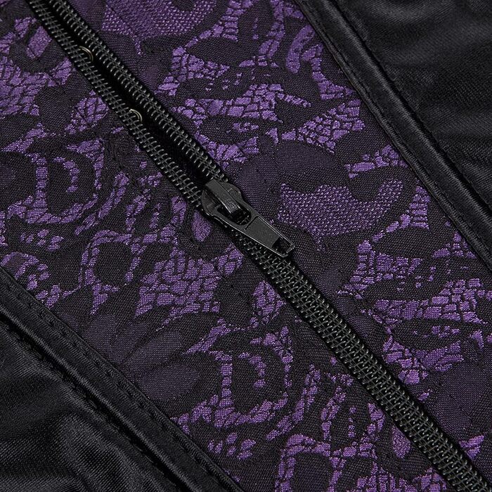 Корсет Vollbrust з застібкою-блискавкою для жінок, готичний стиль, XXL, фіолетовий