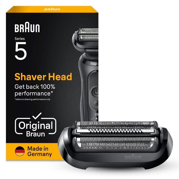 Запасна голівальна сітка Braun Series 5 54B для електробритв, чорна — оригінальний аксесуар Made in Germany