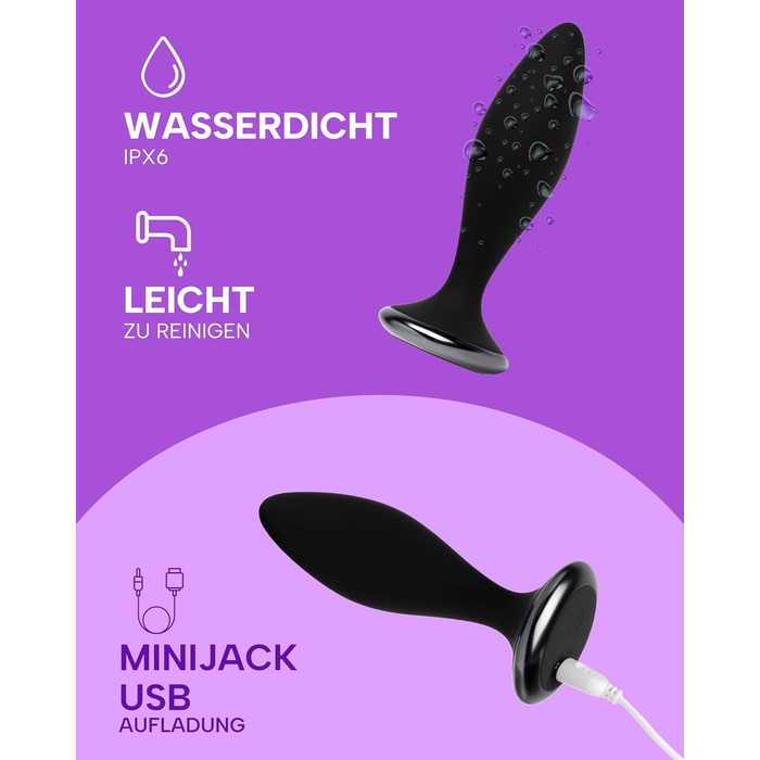 Анальний вібратор MySecretCase Analplug з пультом, 10 режимів, USB зарядка - для чоловіків та жінок