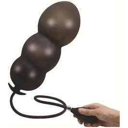 Надувний анальний дildo-розтягувач з підсвічуванням (чорний)