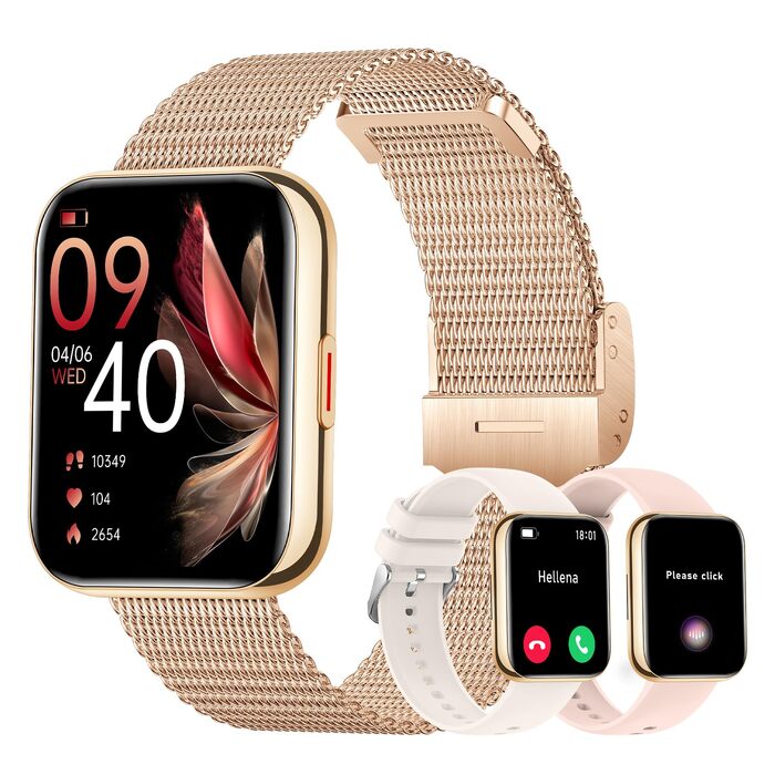Смарт-годинник I52 Smartwatch (Gold) — водонепроникний розумний годинник з функціями моніторингу здоров'я, золотий