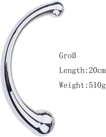 Анальний масажер Doppelkopf Funnight з нержавіючої сталі, подвійний кінчик, масаж G-точки та простати, для чоловіків та жінок