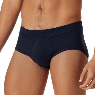 Труси чоловічі Schiesser з вирізом, тонкий ребристий трикотаж, білі, 4 штуки в упаковці, розмір L, блакитний (815)