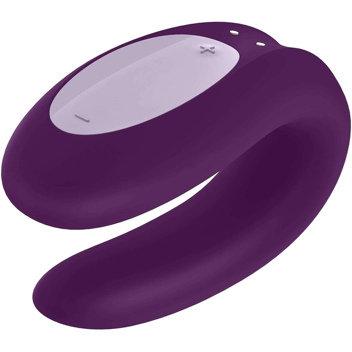 Satisfyer Double Joy Connect App - парний вібратор з керуванням через додаток | 9 см | Інтимні іграшки для пар | Сильні вібрації | Керування через додаток | Фіолетовий колір