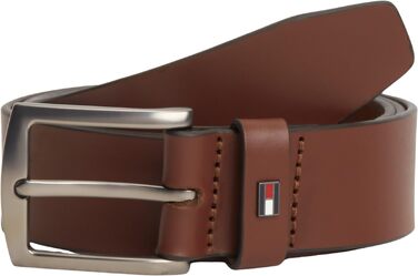 Шкіряний ремінь чоловічий Tommy Hilfiger Denton, 3.5 см, коричневий (Winter Cognac)
