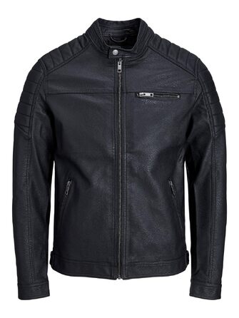 Чоловіча куртка Jack & Jones зі штучної замші, чорна, розмір 4XL