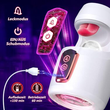 Мастурбатор для чоловіків з вібрацією - набір сексуальних іграшок для чоловіків з реалістичною імітацією орального сексу та вібрацією для головки статевого члена