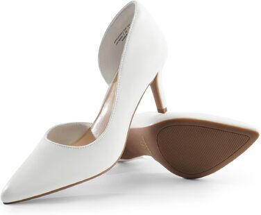 Жіночі туфлі-човники на шпильці DREAM PAIRS, білі, екошкіра (PU), розмір 39 EU
