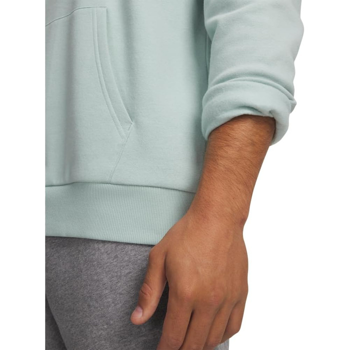 Чоловічий худі Under Armour Rival Fleece з логотипом, синій Enamel Blue / Refresh Mint, розмір XXL